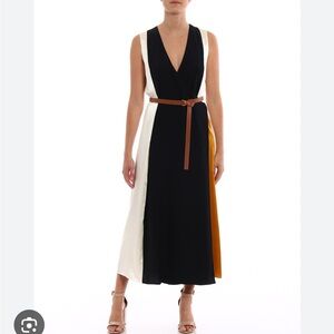 TORY BURCH Clarice silk satin wrap dress